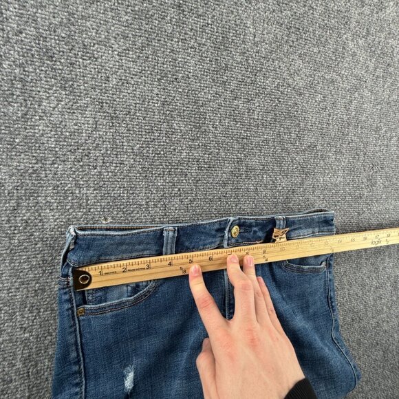 True Religion Halle Mid Rise Super Skinny Jeans Stretch Size 28x27.5 Blue Urban - Picture 14 of 15